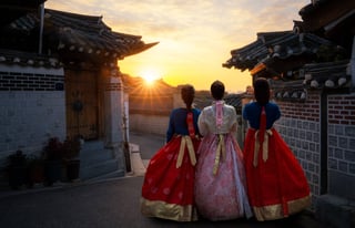 Morning At Bukchon Hanok Village Seoul City South Korea Morning At Bukchon Hanok Village Seoul City South Korea