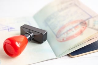 approved stamp on visa and passport document approved stamp on visa and passport document