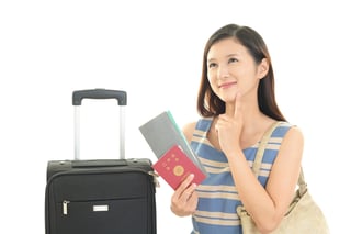 Woman enjoying her trip Woman enjoying her trip