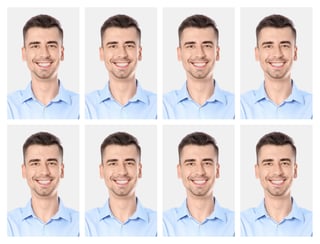 Portrait Of Man On White Background Set Passport Photo Portrait Of Man On White Background Set Passport Photo