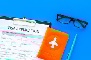 Fill Visa Application Form Empty Blank Near Passport