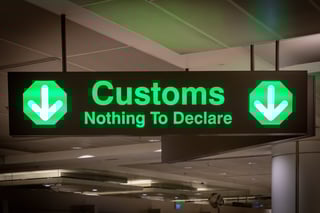 Customs Nothing to Declare sign Customs Nothing to Declare sign