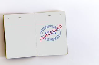 eTA Cancelled Cus Stamps In Passport Original Design Elements