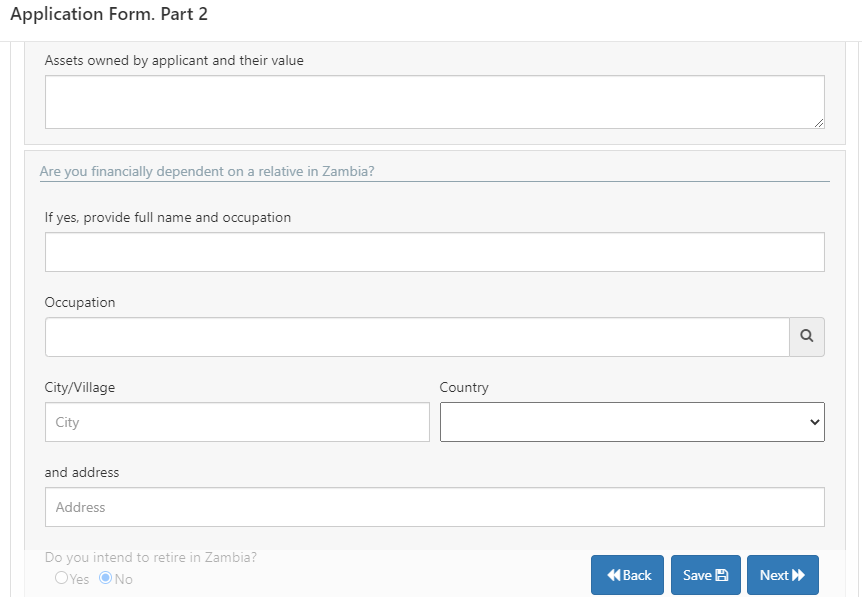 Application Form Part 2