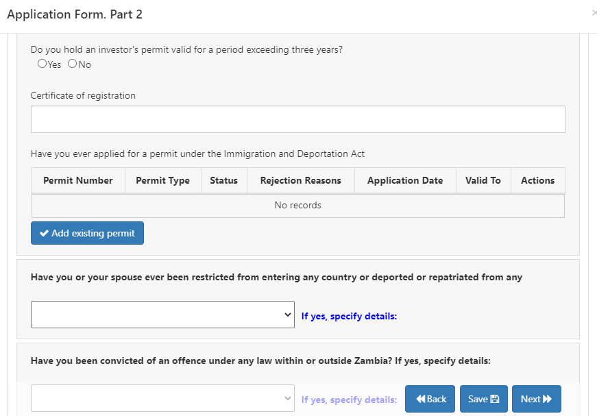 Application Form Part 2