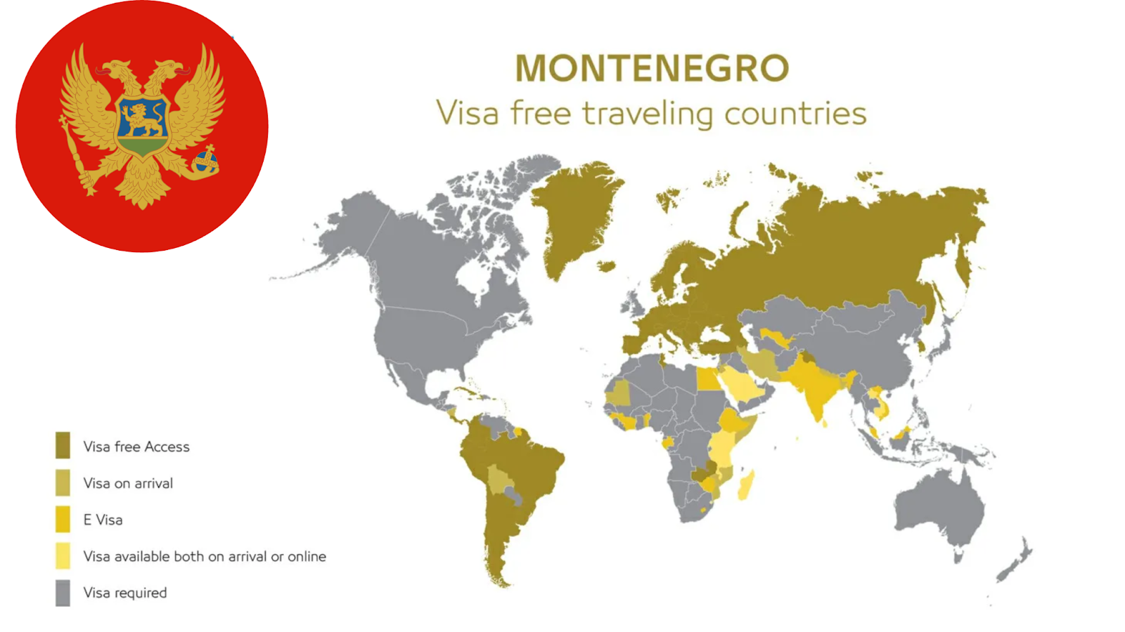 Visa-Free Entry Countries for Montenegro Citizens Visa-Free Entry Countries for Montenegro Citizens